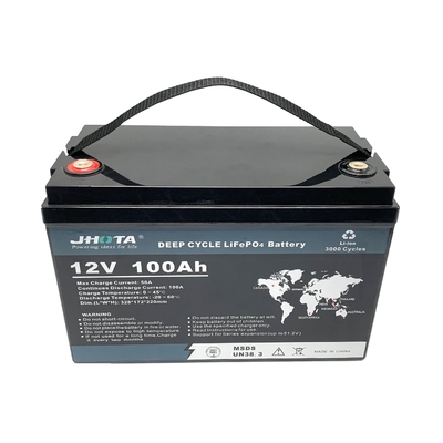 Batterie au lithium imperméable de camping-car de RV 12.8V 100AH ​​LiFePO4 avec BMS